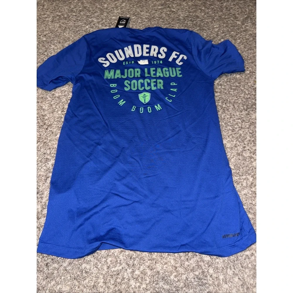 Lue Adidas Seattle Sounders Soccer Shirt - Picture 6 of 6